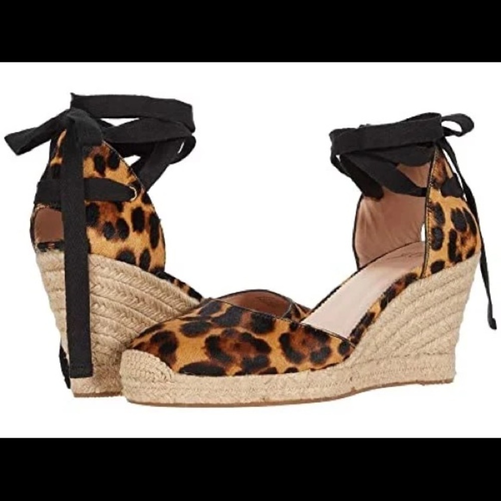 NIB JCrew Hutton Espadrille Leopard Haircalf